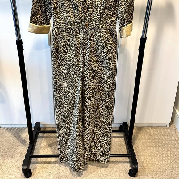 NWOT - Boii Life - Leopard Print Long Sleeve Jumpsuit - Size Medium - Picture 7 of 14